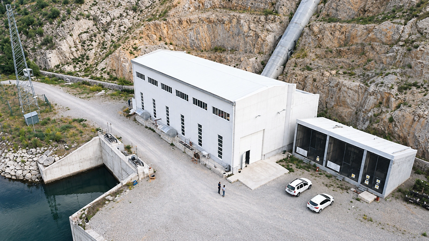 Bağbaşı Regülatörü ve HES — enhanced view based on the reference photograph